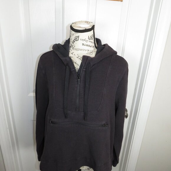 Lululemon Textured Half Zip Hoodie Women's Size 8 in Black *Read* - Picture 5 of 8